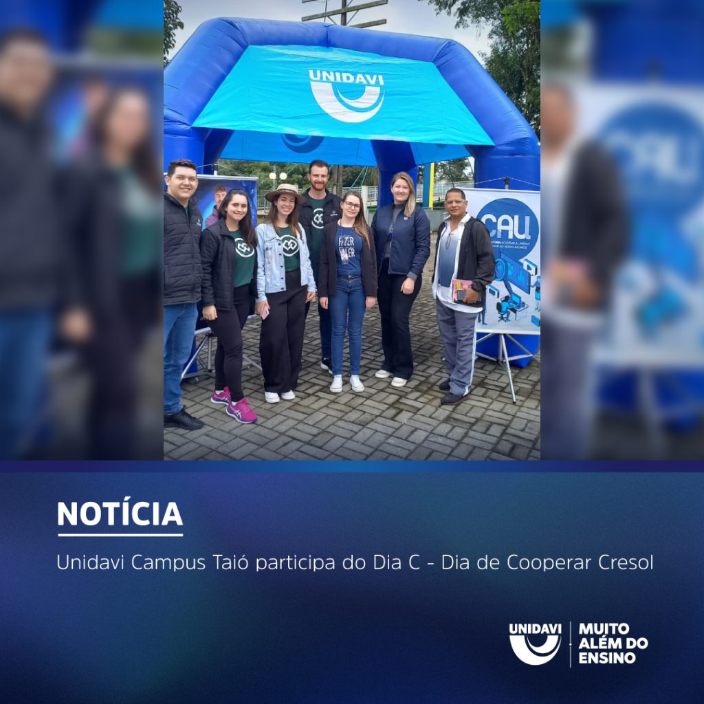 Unidavi Campus Taió participa do Dia C – Dia de Cooperar Cresol