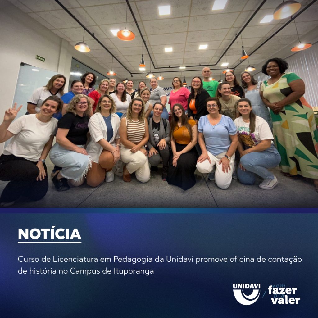 Curso de Licenciatura em Pedagogia da Unidavi promove oficina de contação de história no Campus de Ituporanga