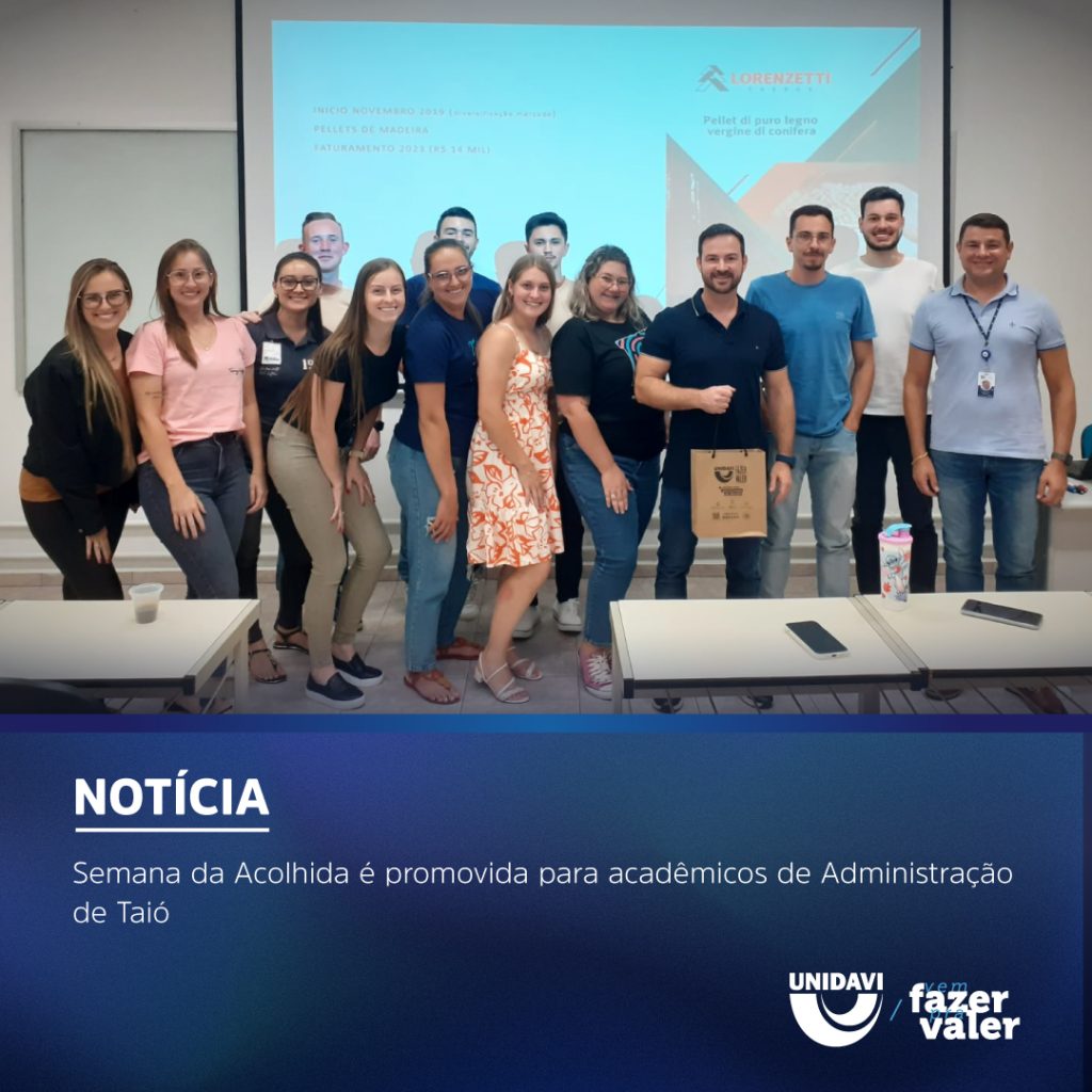 Semana da Acolhida é promovida para acadêmicos de Administração de Taió