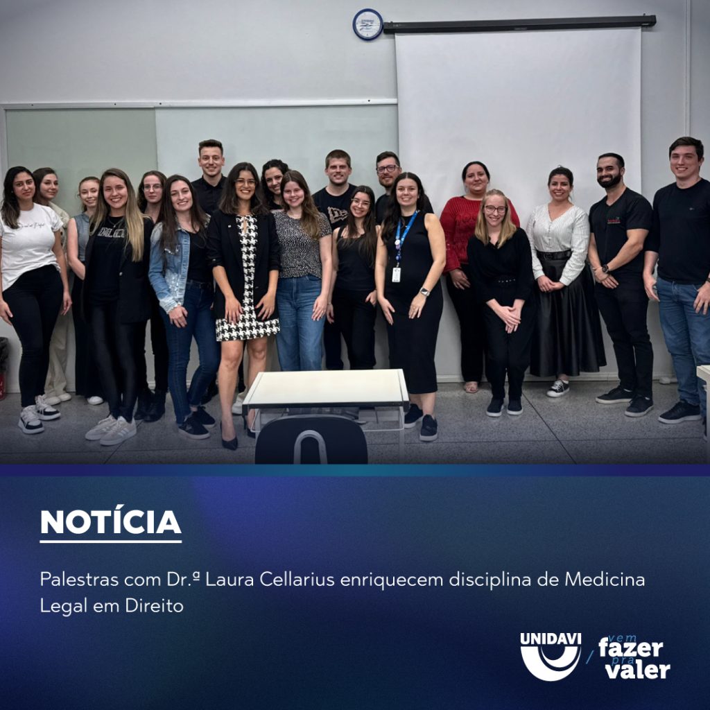 Palestras com Dr.ª Laura Cellarius enriquecem disciplina de Medicina Legal em Direito