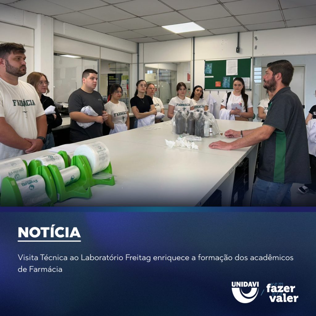 Visita Técnica ao Laboratório Freitag enriquece a formação dos acadêmicos de Farmácia