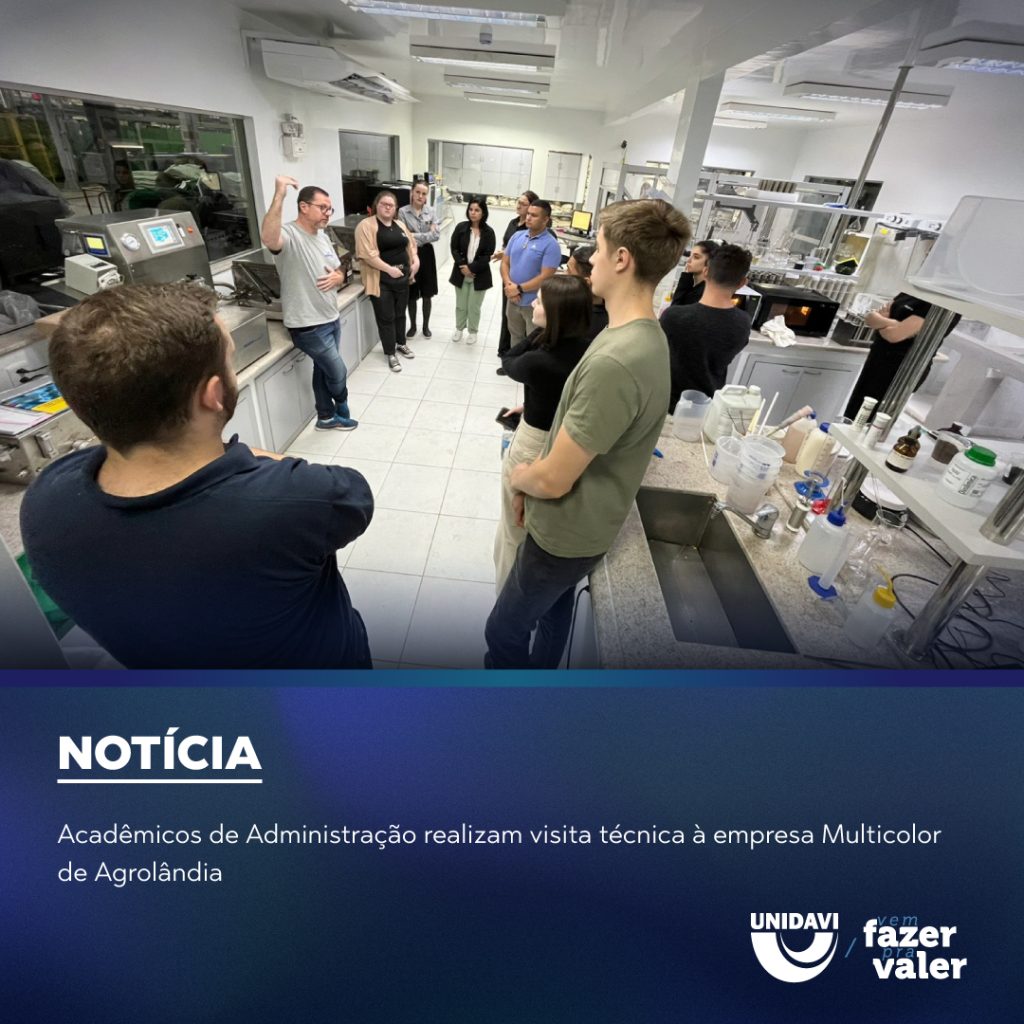 Acadêmicos de Administração realizam visita técnica à empresa Multicolor de Agrolândia