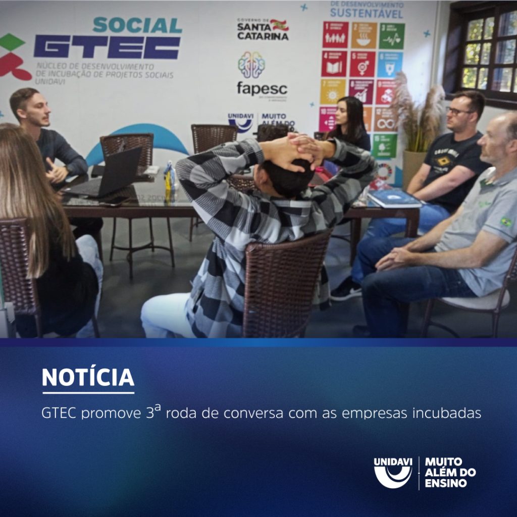 GTEC promove 3ª roda de conversa com as empresas incubadas