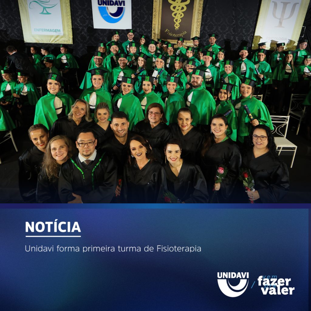 Unidavi forma primeira turma de Fisioterapia