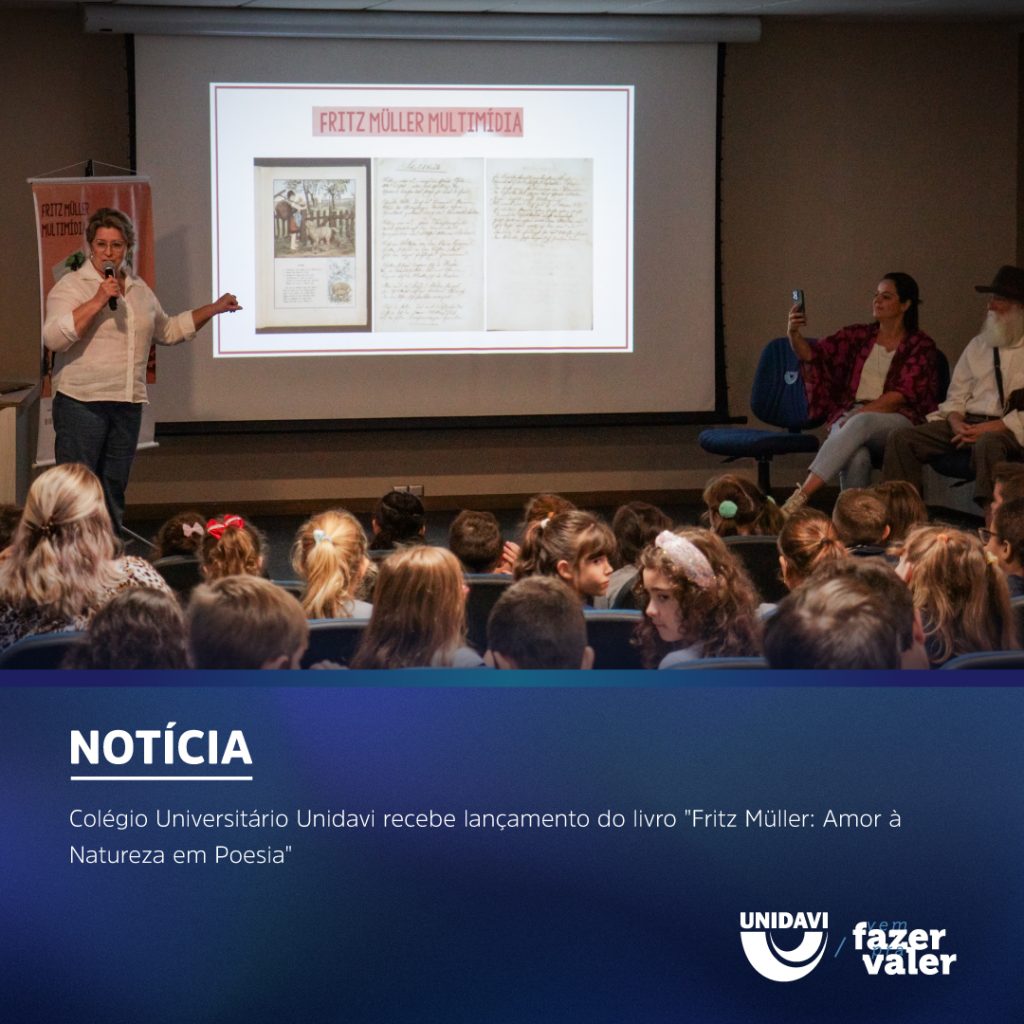 Colégio Universitário Unidavi recebe lançamento do livro “Fritz Müller: Amor à Natureza em Poesia”