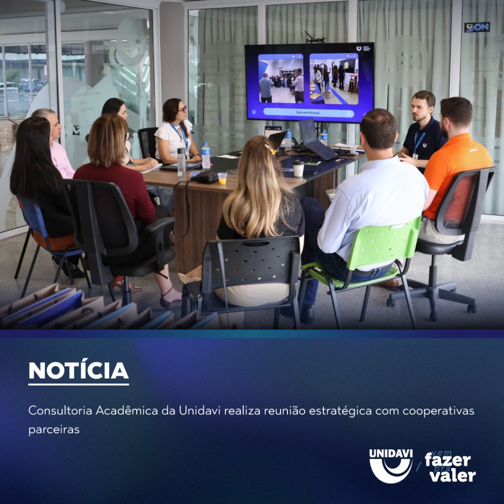 Consultoria Acadêmica da Unidavi realiza reunião estratégica com cooperativas parceiras