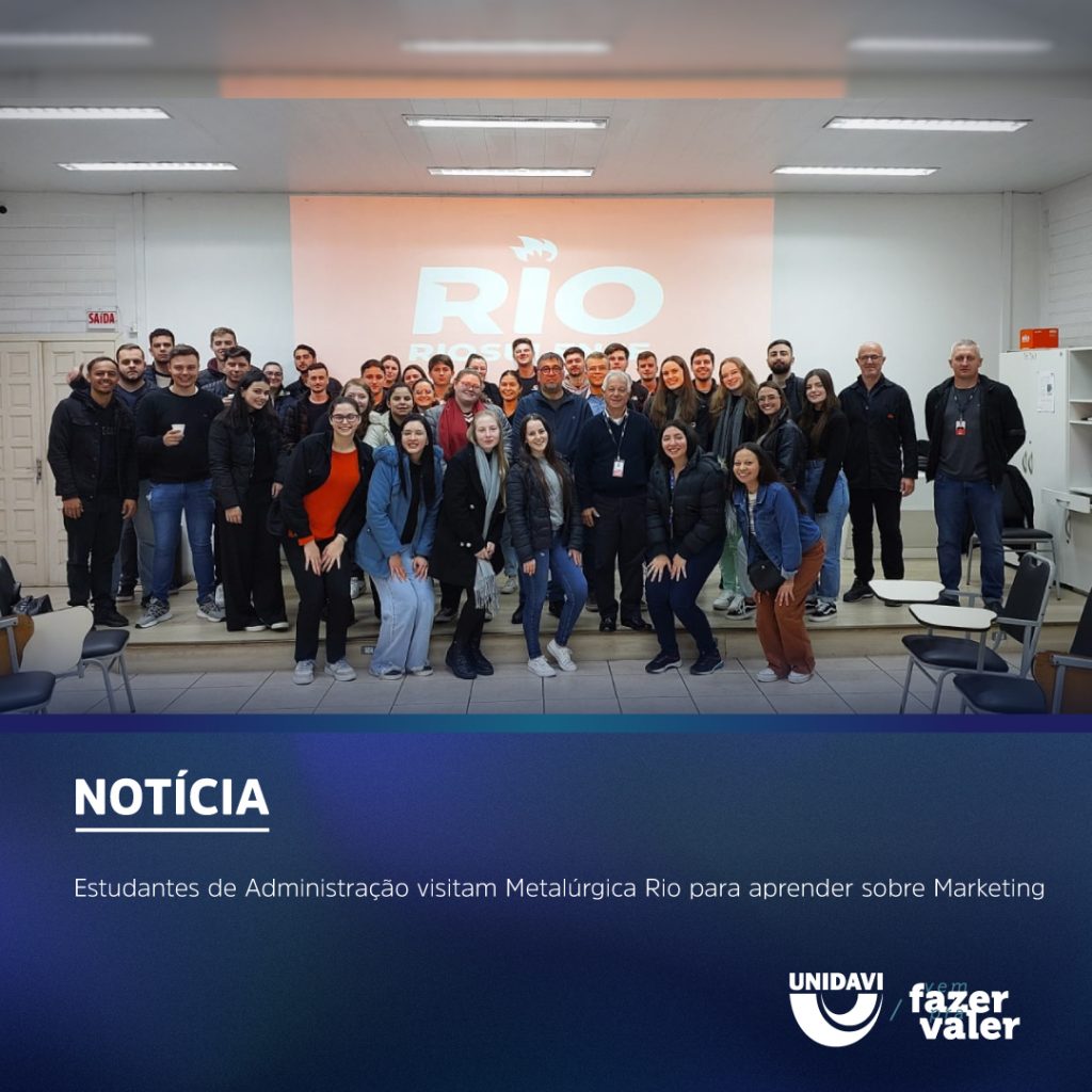 Estudantes de Administração visitam Metalúrgica Rio para aprender sobre Marketing