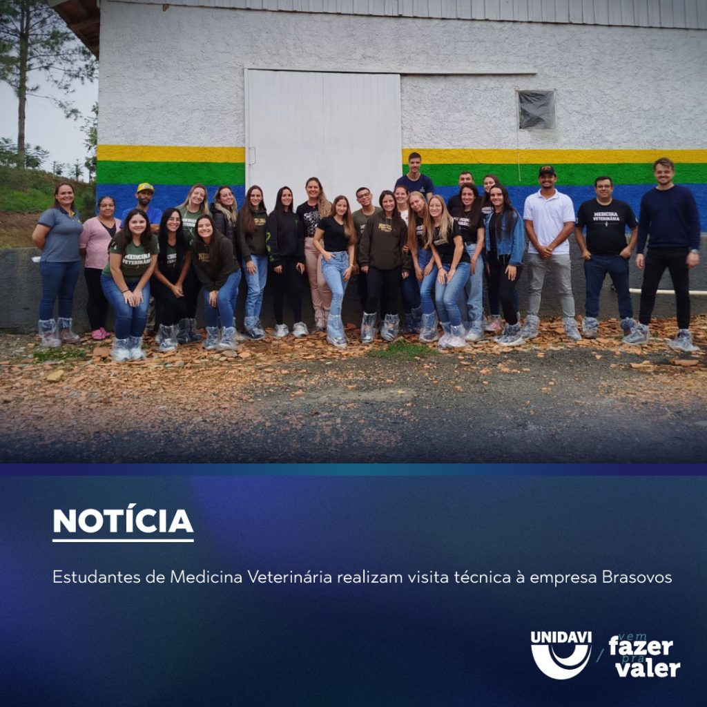 Estudantes de Medicina Veterinária realizam visita técnica à empresa Brasovos