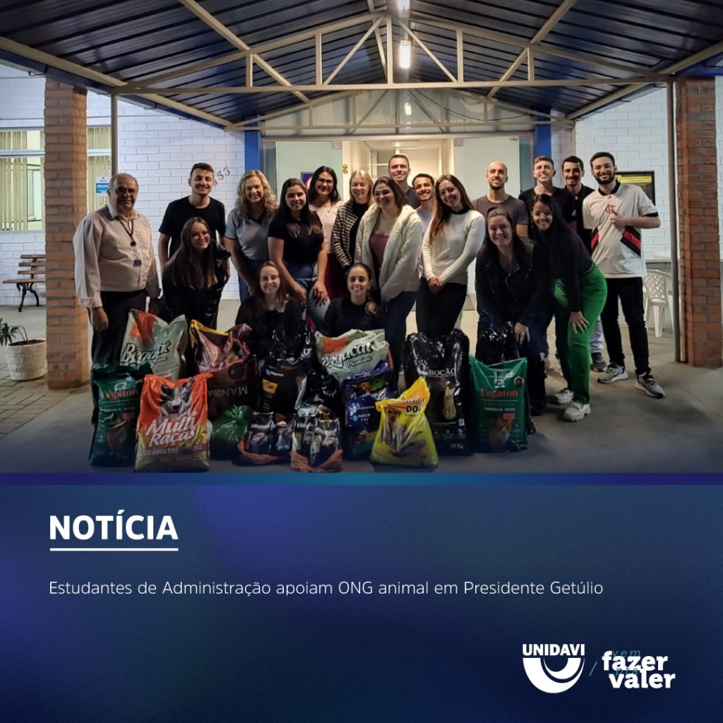 Estudantes de Administração apoiam ONG animal em Presidente Getúlio