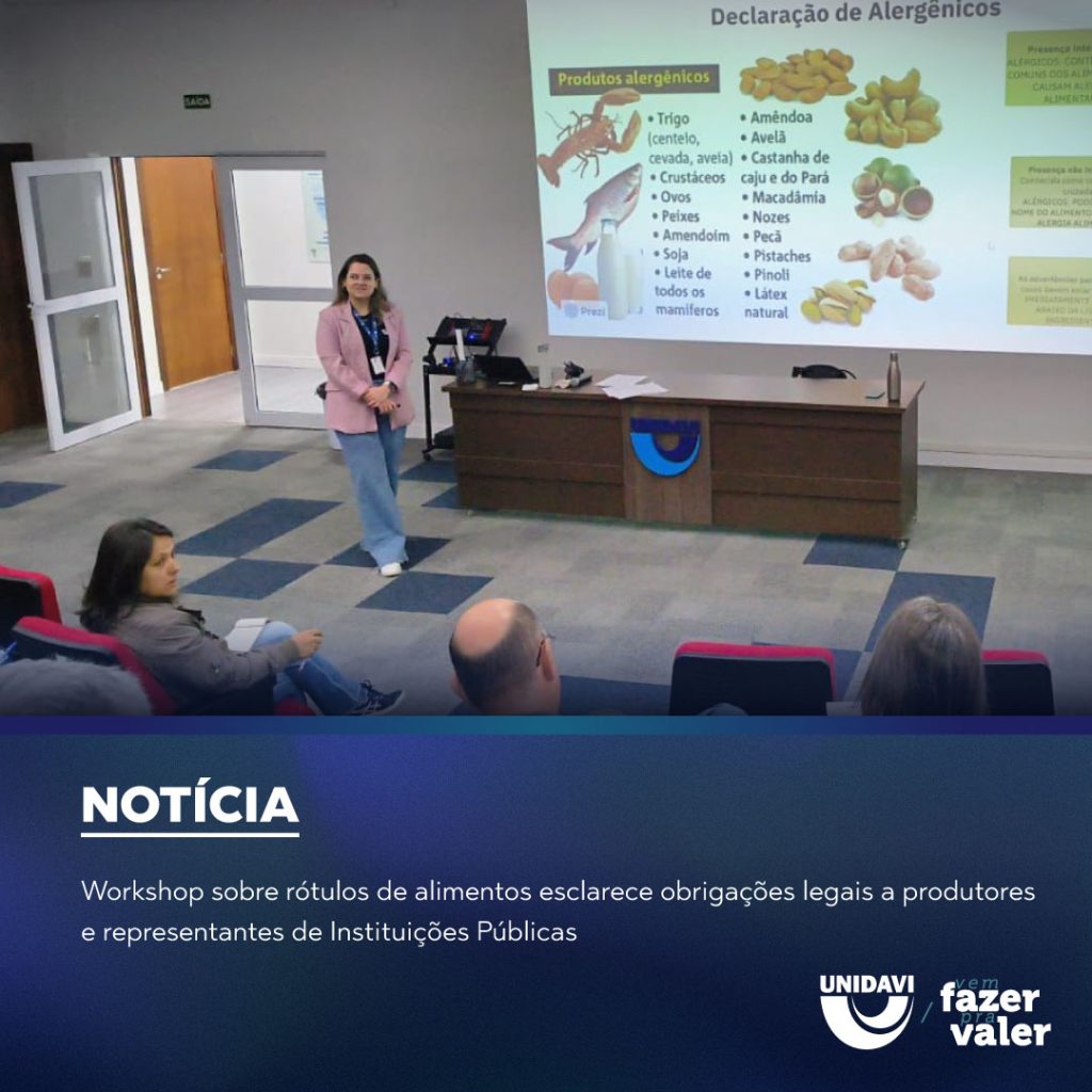 Workshop sobre rótulos de alimentos esclarece obrigações legais a produtores e representantes de Instituições Públicas