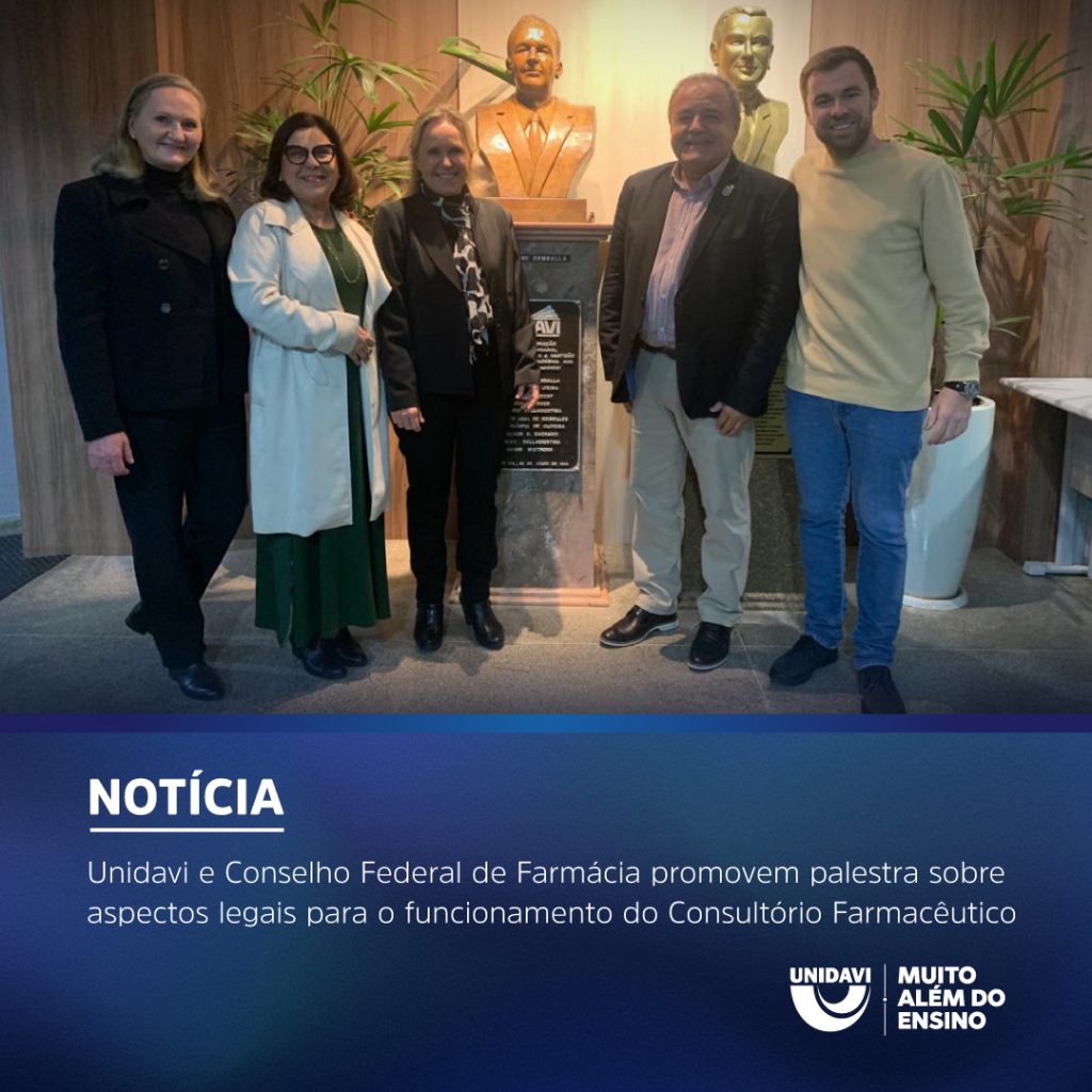 Unidavi e Conselho Federal de Farmácia promovem palestra sobre aspectos legais para o funcionamento do Consultório Farmacêutico