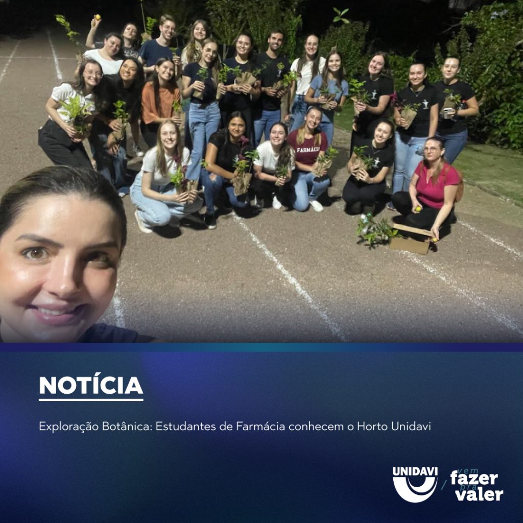 Exploração Botânica: Estudantes de Farmácia conhecem o Hortoflorestal Unidavi