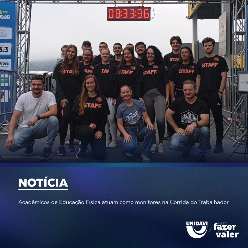 Acadêmicos de Educação Física atuam como monitores na Corrida do Trabalhador