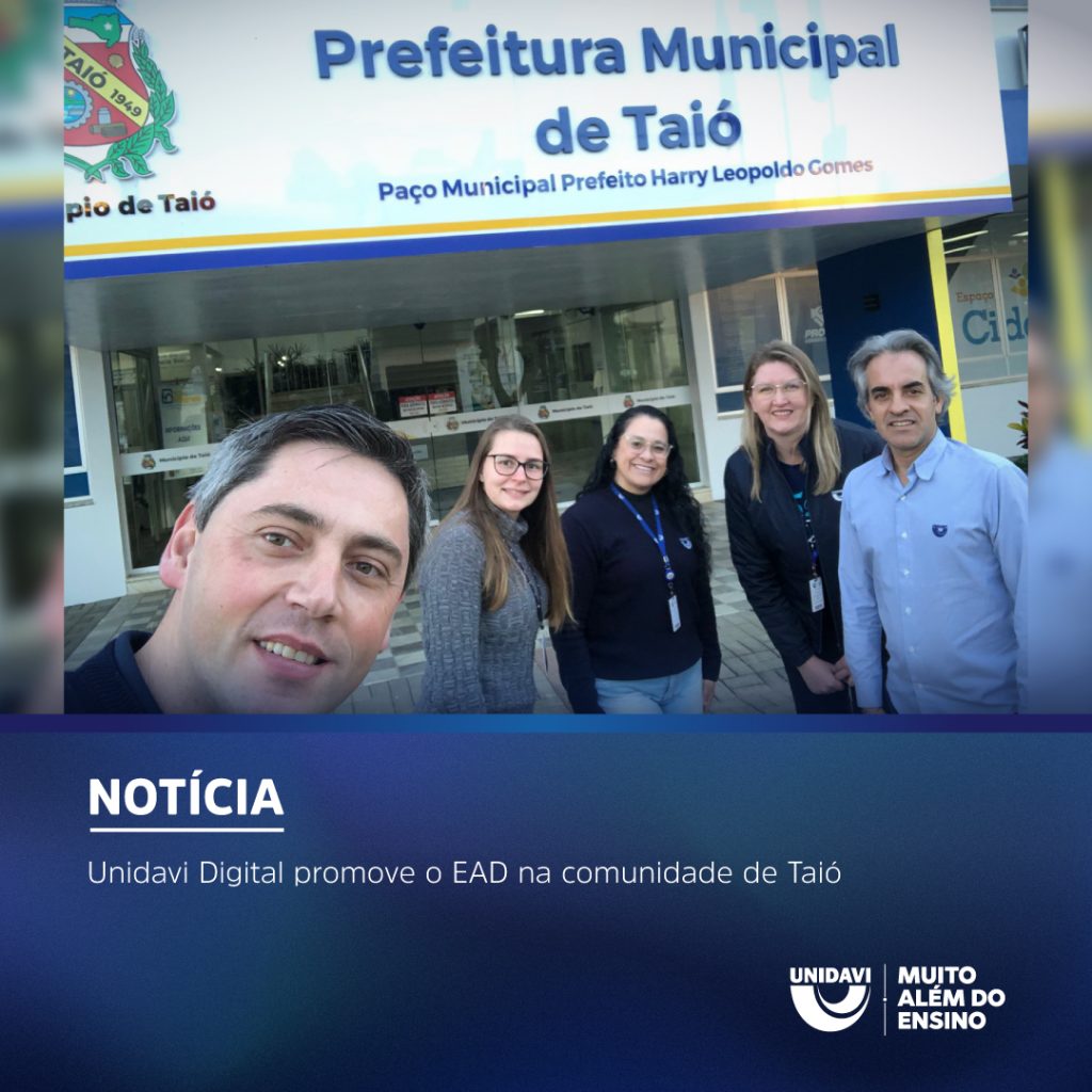 Unidavi Digital promove o EAD na comunidade de Taió