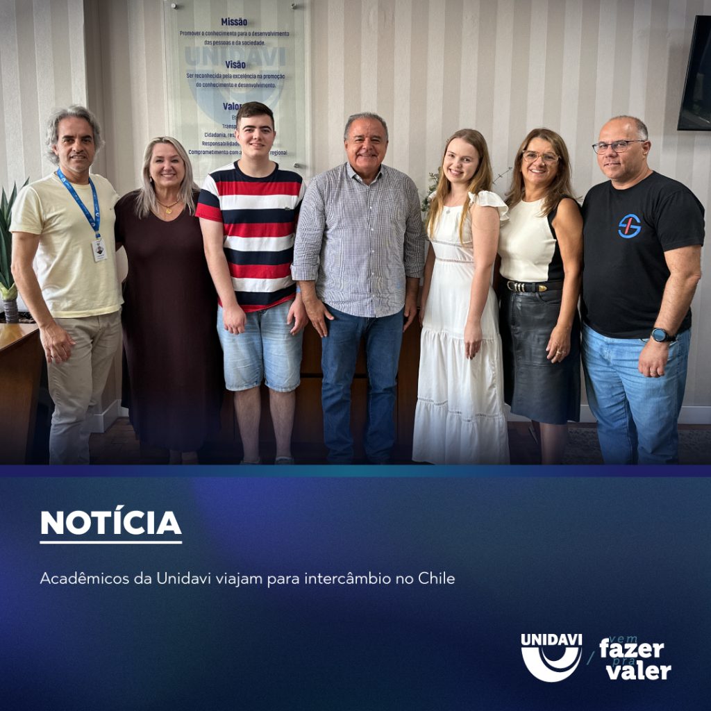 Acadêmicos da Unidavi viajam para intercâmbio no Chile