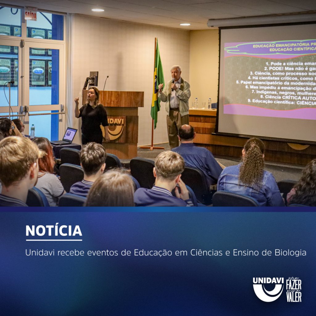 Unidavi recebe eventos de Educação em Ciências e Ensino de Biologia