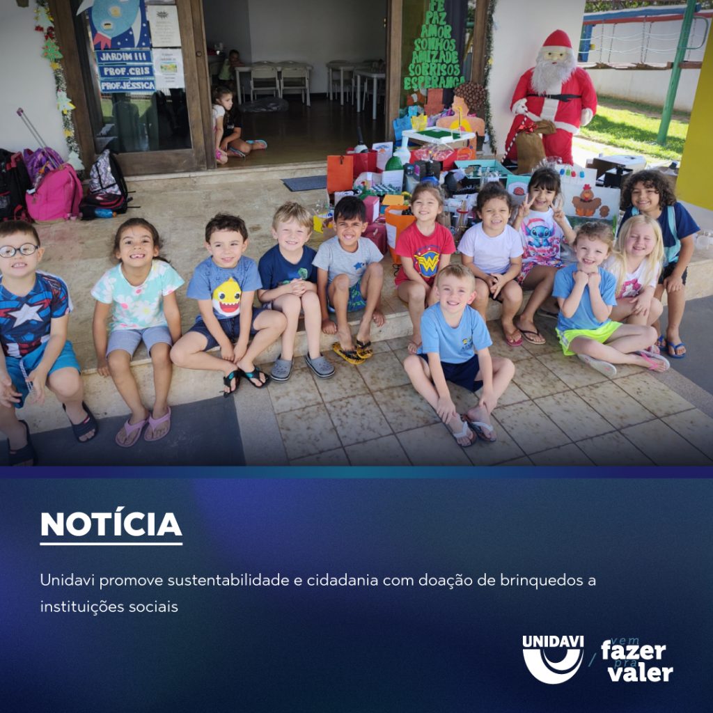 Unidavi promove sustentabilidade e cidadania com doação de brinquedos a instituições sociais