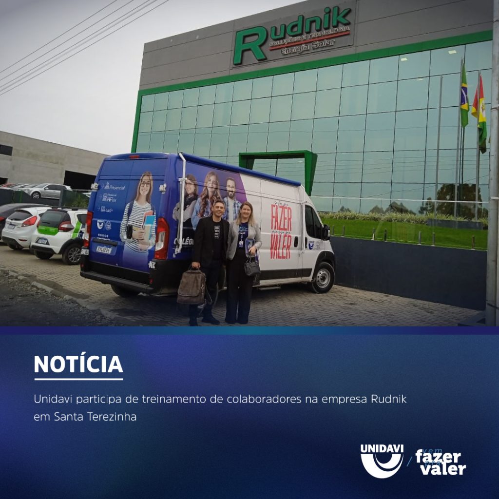 Unidavi participa de treinamento de colaboradores na empresa Rudnik em Santa Terezinha