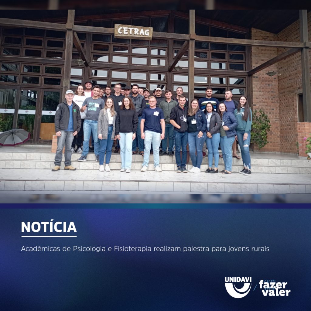 Acadêmicas de Psicologia e Fisioterapia realizam palestra para jovens rurais