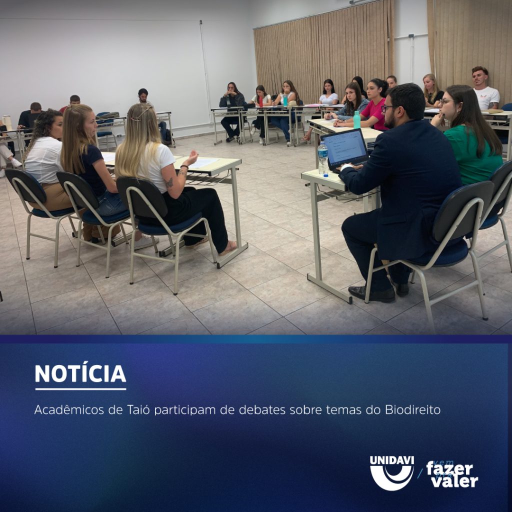 Acadêmicos de Taió participam de debates sobre temas do Biodireito