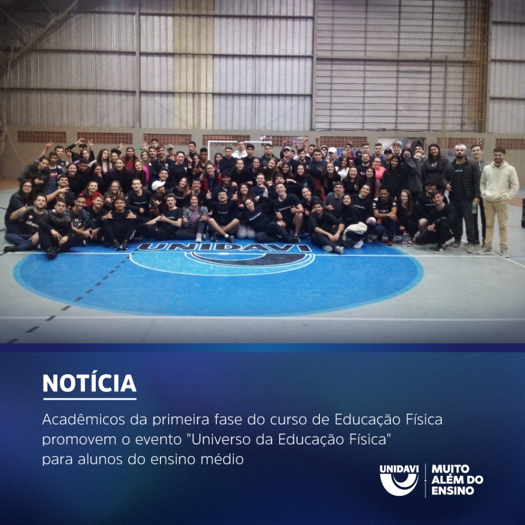 Acadêmicos da primeira fase do curso de Educação Física promovem o evento “Universo da Educação Física” para alunos do ensino médio
