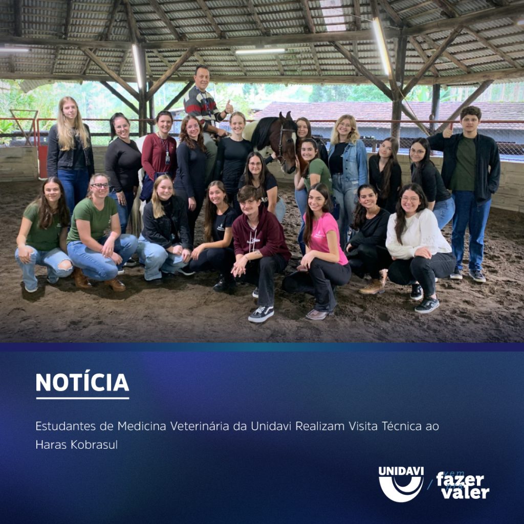Estudantes de Medicina Veterinária da Unidavi Realizam Visita Técnica ao Haras Kobrasul