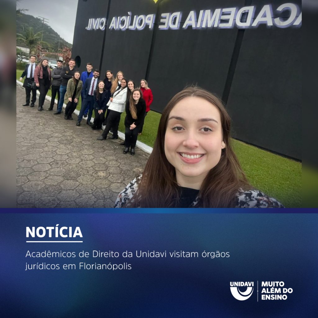 Acadêmicos de Direito da Unidavi visitam órgãos jurídicos em Florianópolis