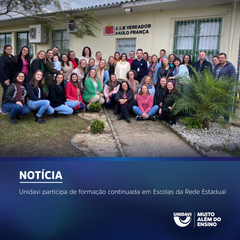 Unidavi participa de formação continuada em Escolas da Rede Estadual