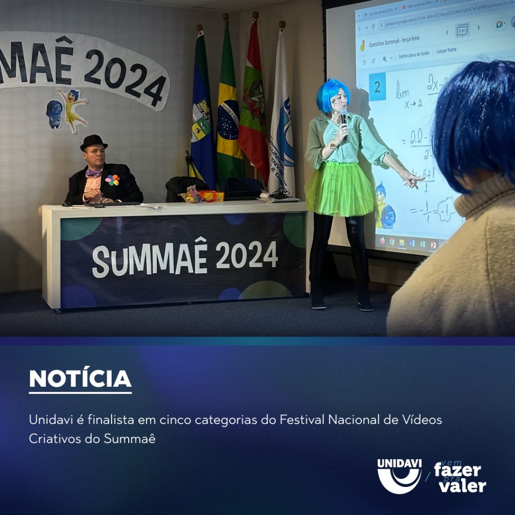 Unidavi é finalista em cinco categorias do Festival Nacional de Vídeos Criativos do Summaê