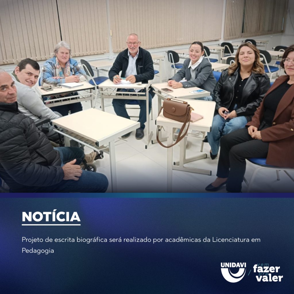 Projeto de escrita biográfica será realizado por acadêmicas da Licenciatura em Pedagogia