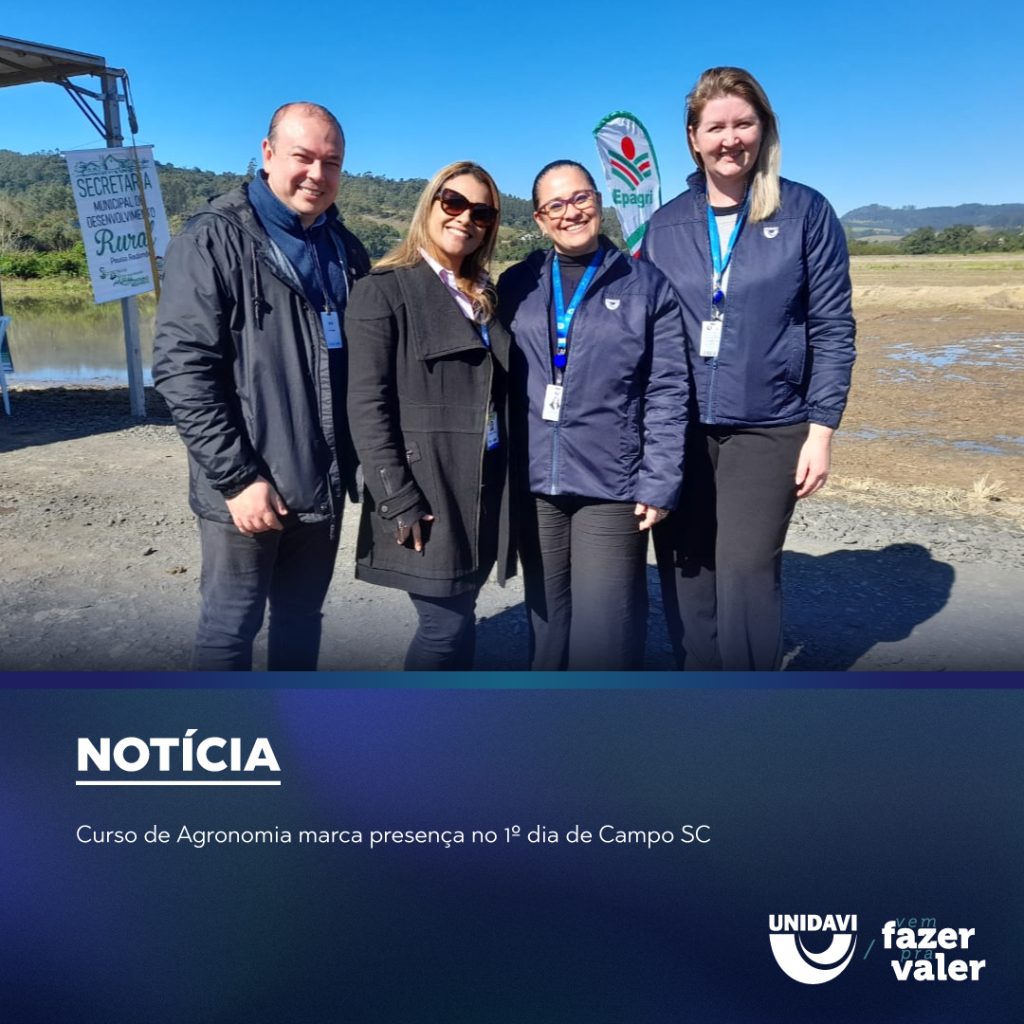 Curso de Agronomia marca presença no 1º dia de Campo SC
