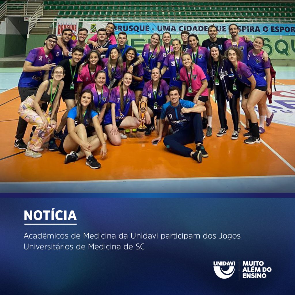 Acadêmicos de Medicina da Unidavi participam dos Jogos Universitários de Medicina de SC