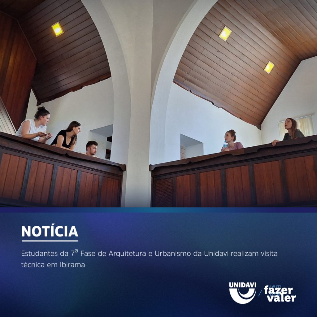 Estudantes da 7ª Fase de Arquitetura e Urbanismo da Unidavi realizam visita técnica em Ibirama