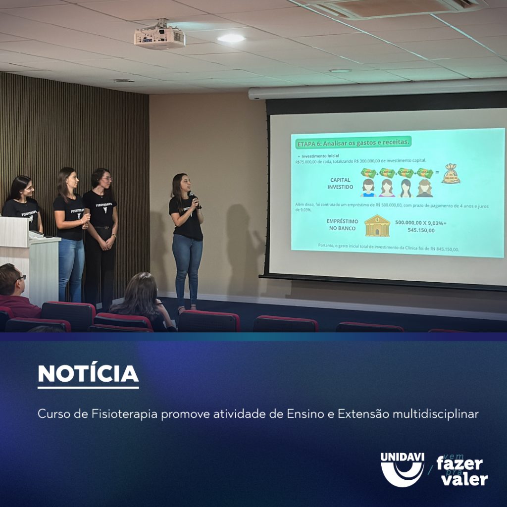 Curso de Fisioterapia promove atividade de Ensino e Extensão multidisciplinar
