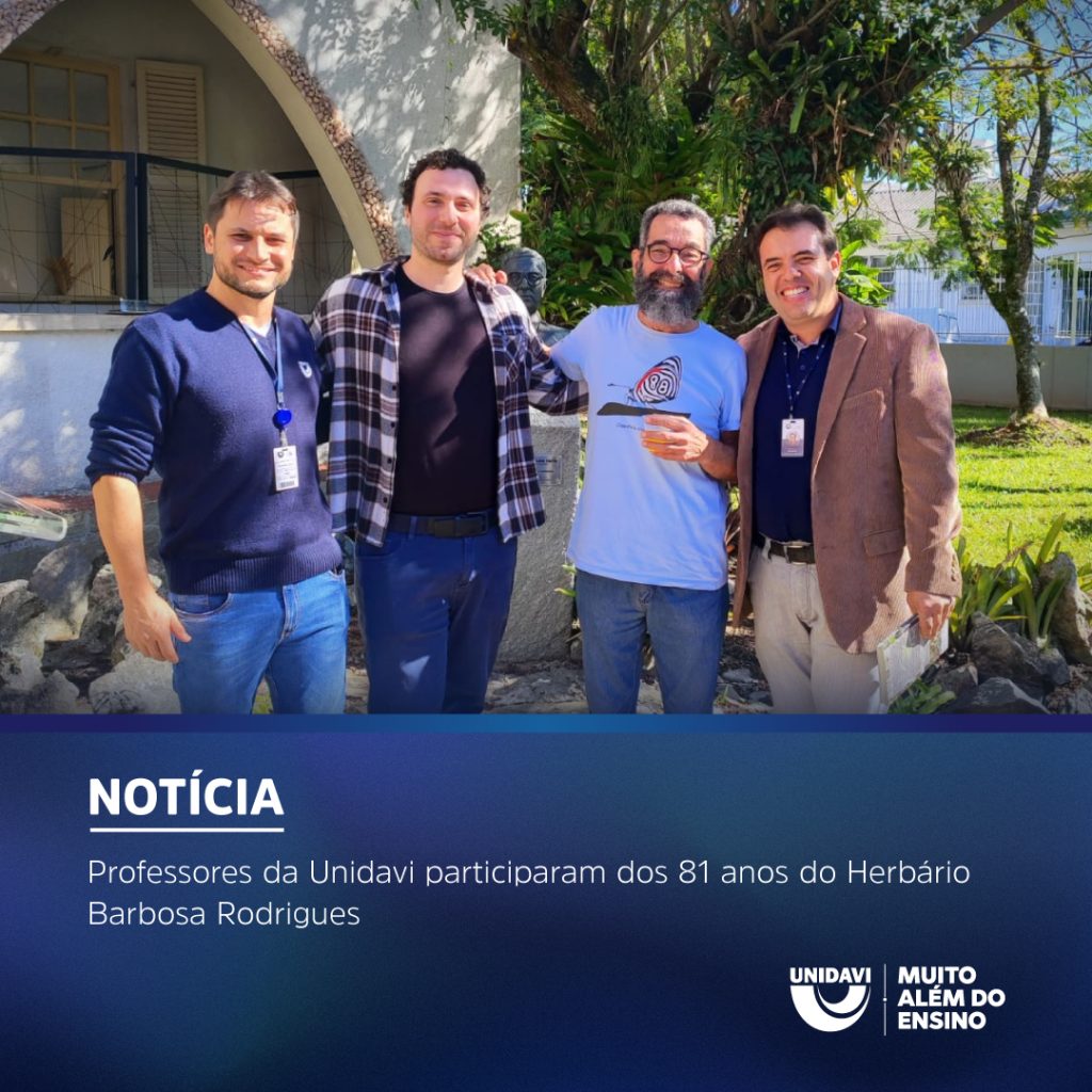 Professores da Unidavi participaram dos 81 anos do Herbário Barbosa Rodrigues
