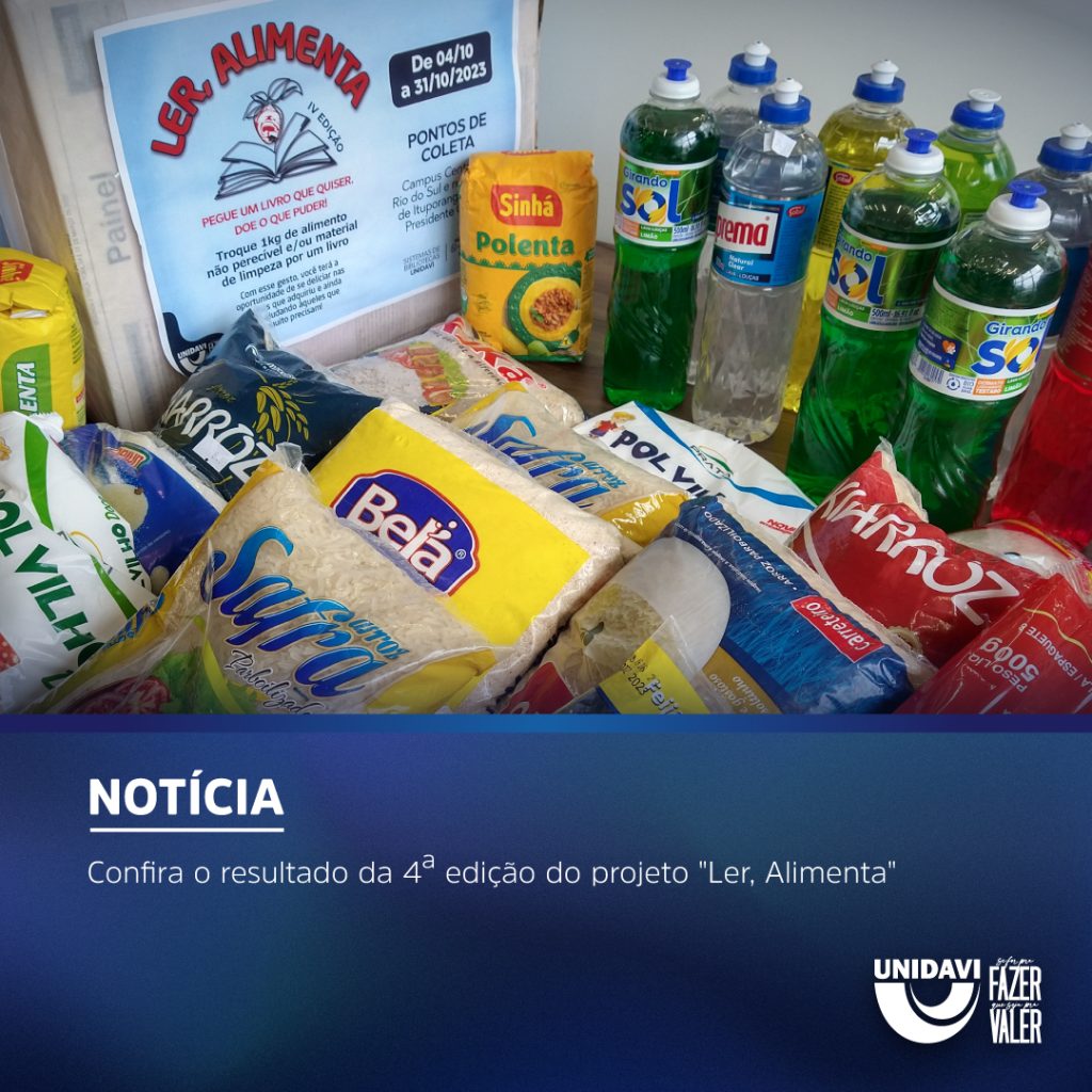 Confira o resultado da 4ª edição do projeto “Ler, Alimenta”
