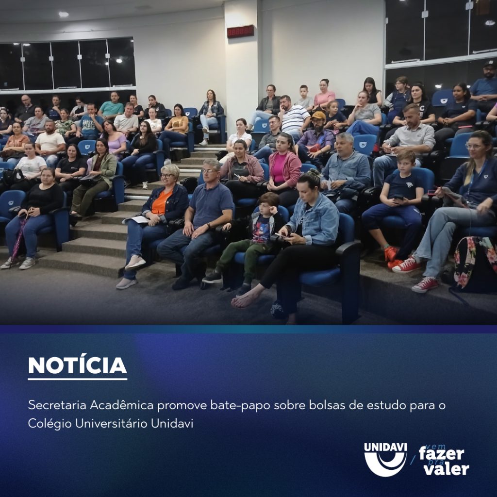 Secretaria Acadêmica promove bate-papo sobre bolsas de estudo para o Colégio Universitário Unidavi