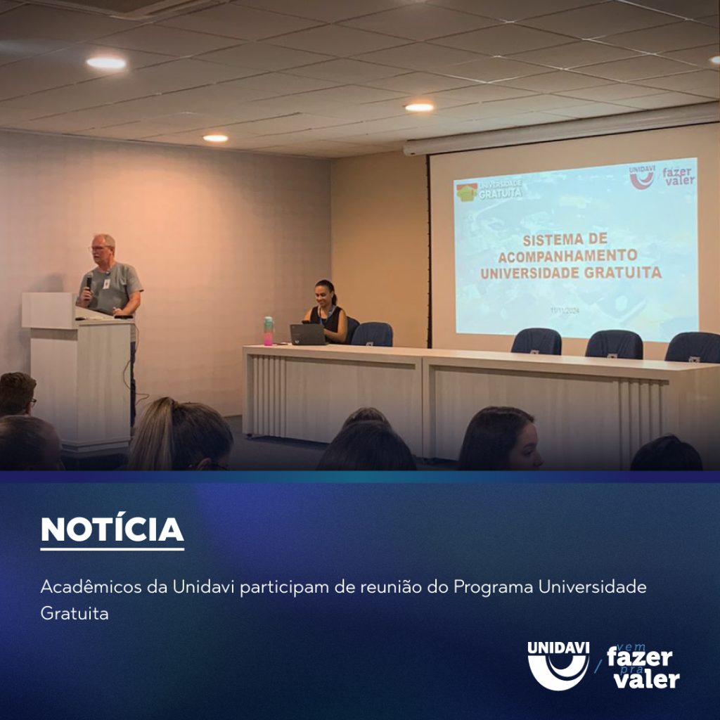 Acadêmicos da Unidavi participam de reunião do Programa Universidade Gratuita