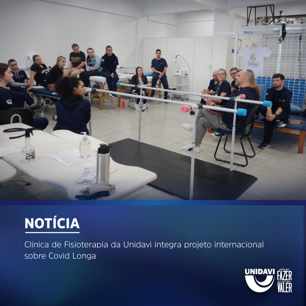 Clínica de Fisioterapia da Unidavi integra projeto internacional sobre Covid Longa