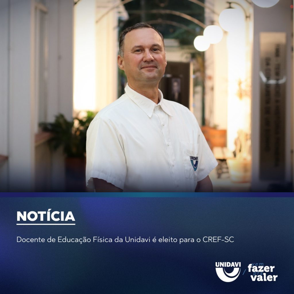 Docente de Educação Física da Unidavi é eleito para o CREF-SC