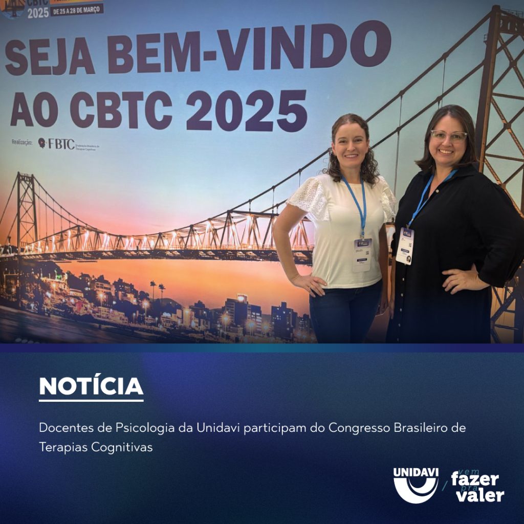 Docentes de Psicologia da Unidavi participam do Congresso Brasileiro de Terapias Cognitivas