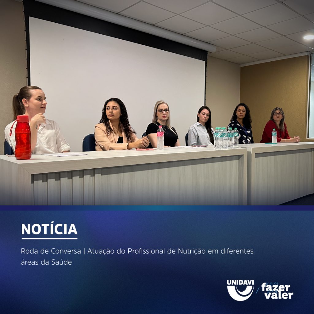 Roda de Conversa | Atuação do Profissional de Nutrição em diferentes áreas da Saúde