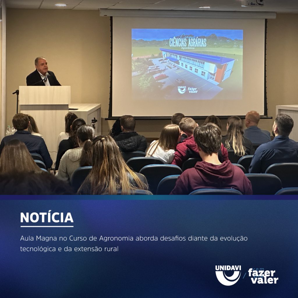 Aula Magna no Curso de Agronomia aborda desafios diante da evolução tecnológica e da extensão rural