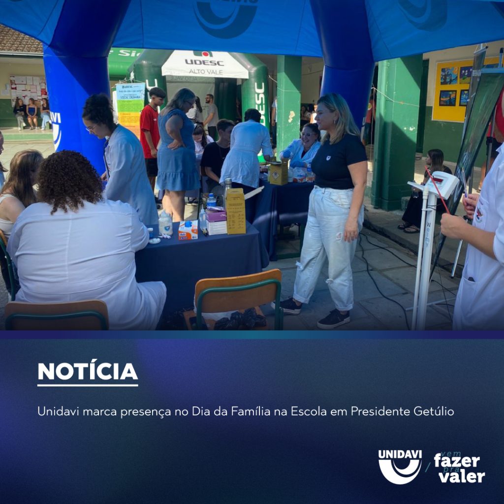 Unidavi marca presença no Dia da Família na Escola em Presidente Getúlio
