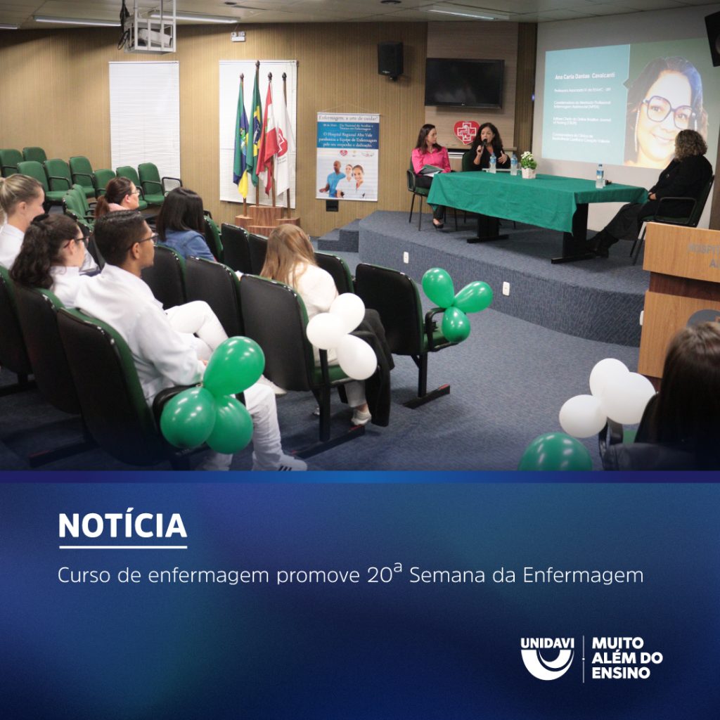 Curso de enfermagem promove 20ª Semana da Enfermagem