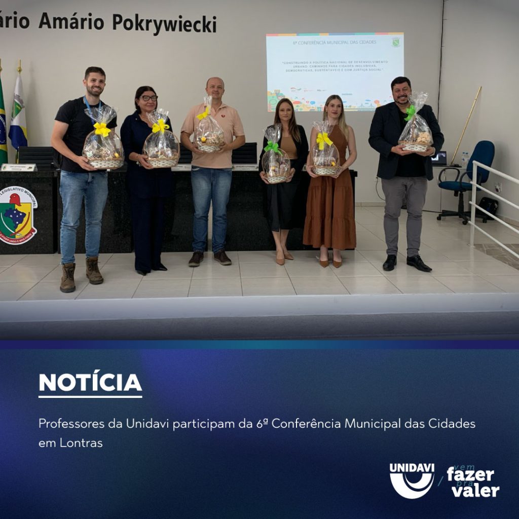 Professores da Unidavi participam da 6ª Conferência Municipal das Cidades em Lontras