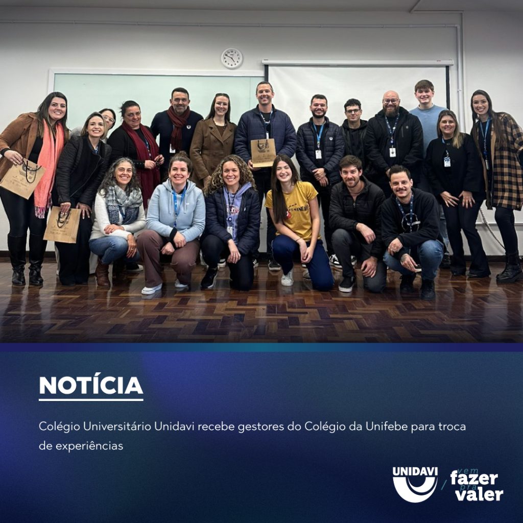 Colégio Universitário Unidavi recebe gestores do Colégio da Unifebe para troca de experiências