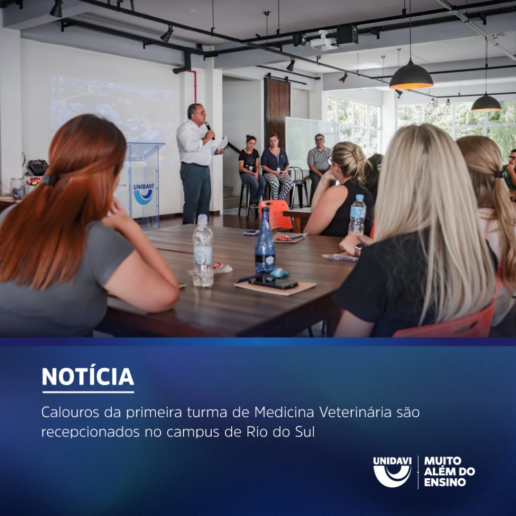 Calouros da primeira turma de Medicina Veterinária são recepcionados no campus de Rio do Sul