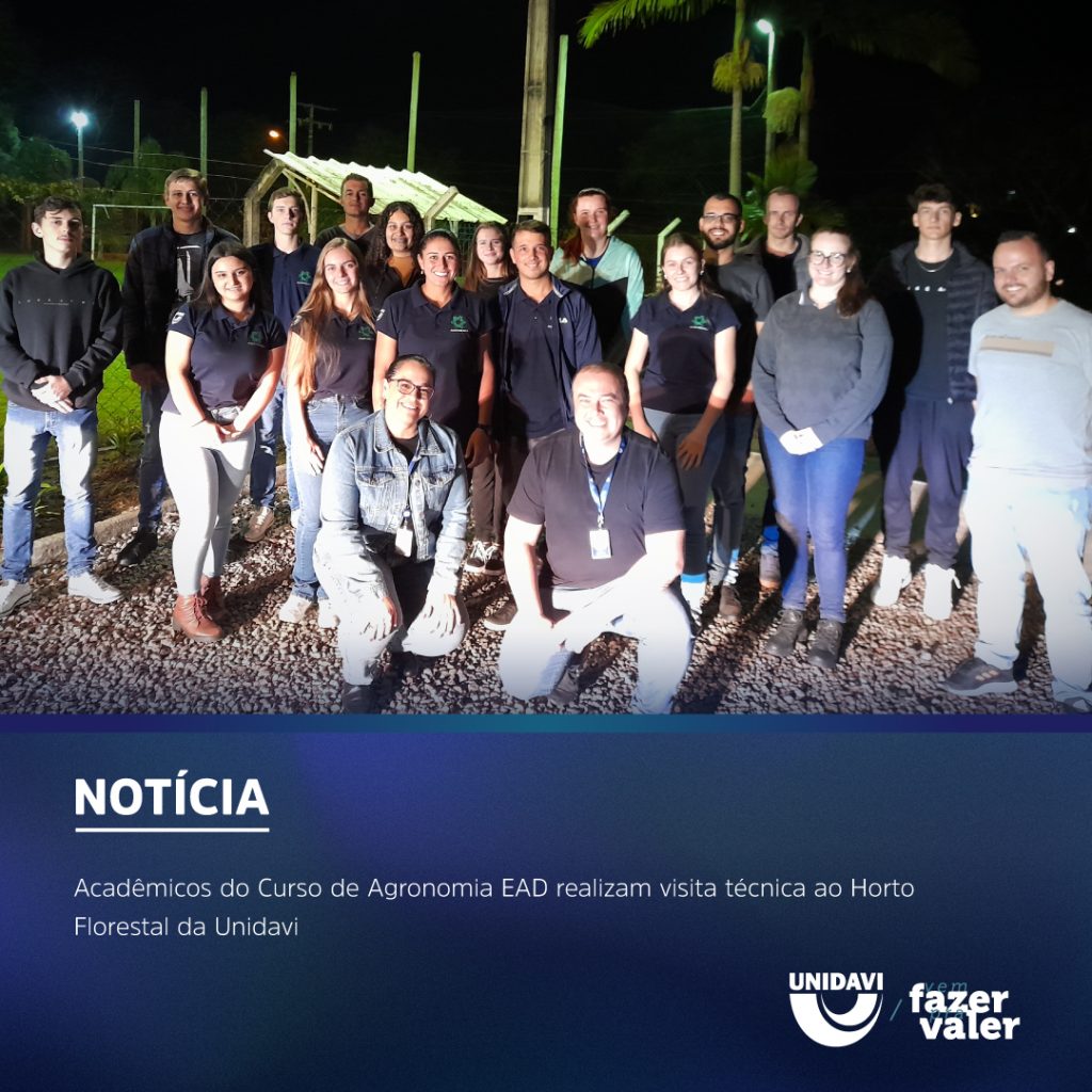Acadêmicos do Curso de Agronomia EAD realizam visita técnica ao Horto Florestal da Unidavi