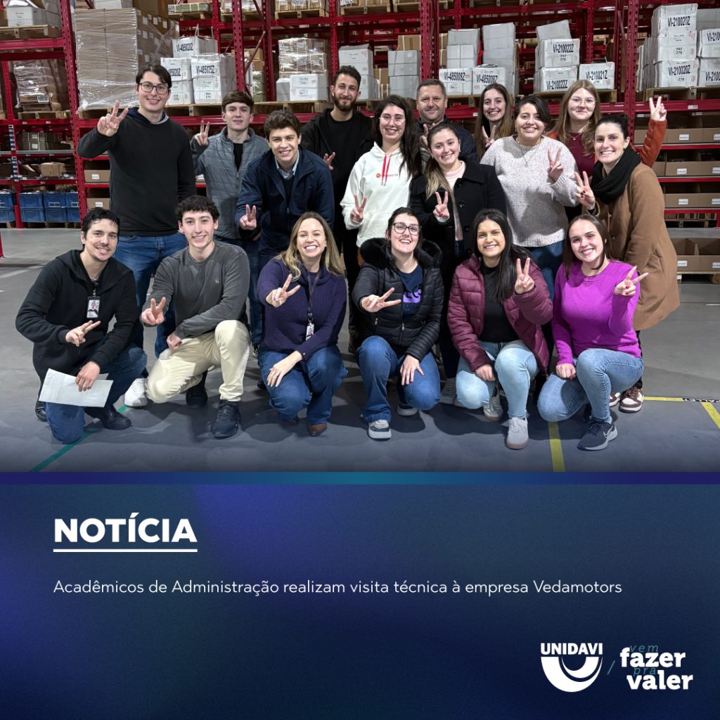Acadêmicos de Administração realizam visita técnica à empresa Vedamotors